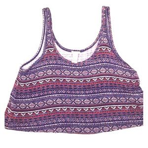 Cropped flowy tank top